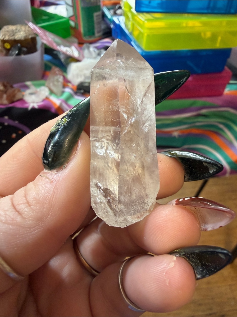 Lemurian Clear Quartz Point Crystal - Natural Clear